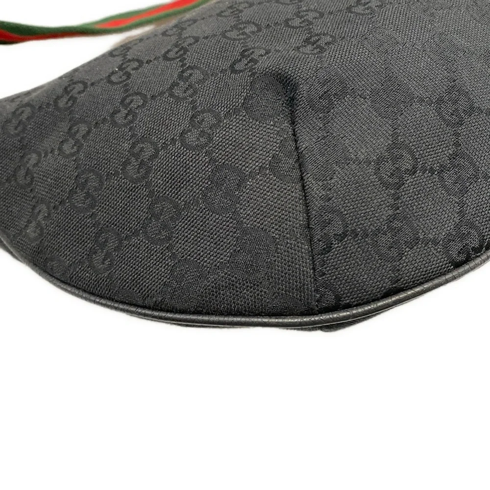 Gucci GG Pattern, Shelly (Web) Shoulder Bag 181092 Black Green Red Jacquard